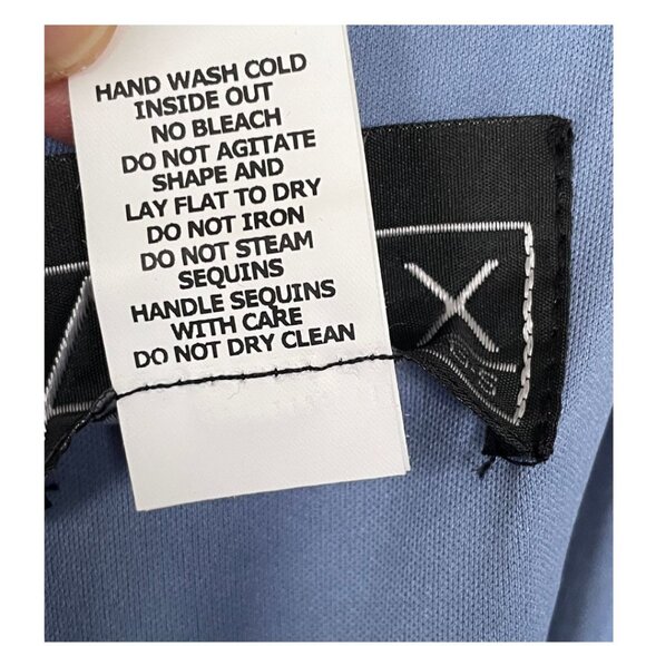 NEW Alex Evenings Lace Sequins Cap Sleeve Blue Cocktail Dress Size 6 - Picture 11 of 11